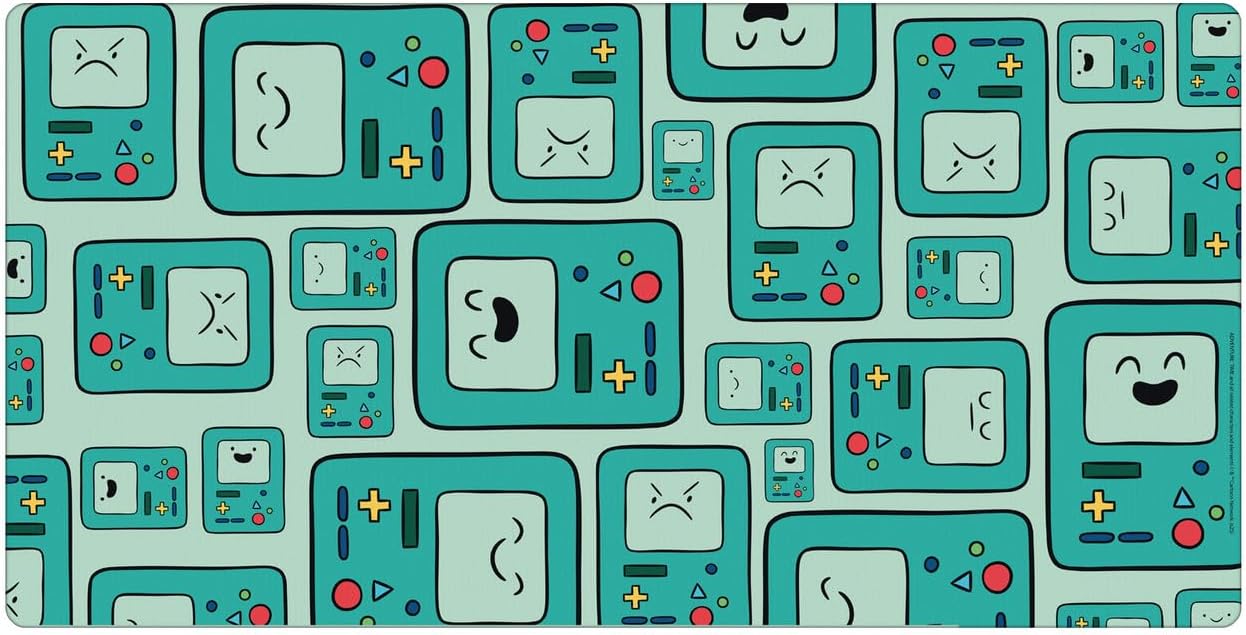 Head Case Designs Officially Licensed Adventure Time BMO Pattern Graphics 23.62 x 11.81 x 0.12 inches (600 x 300 mm) - L Gaming Office Desk PC Keyboard Mouse Mat Pad
