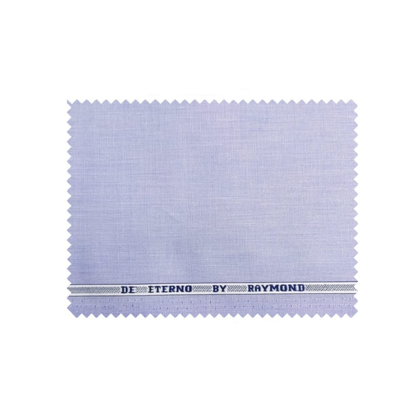 Raymond De Eterno Solid Shirt Fabric (1.6Meters, Unstitched) Blue-image-25