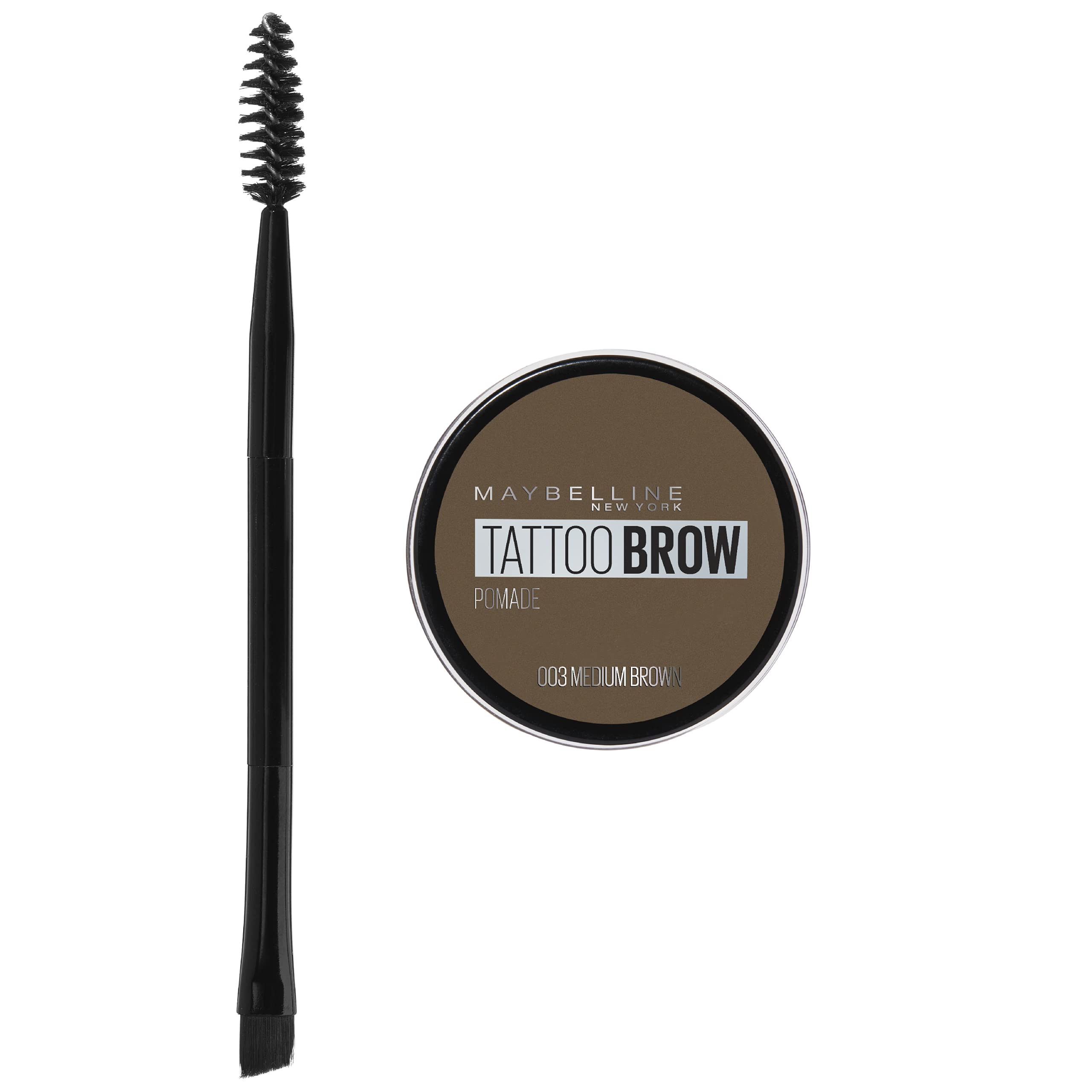 Maybelline New York Tattoo Brow Kaş Pomadı, 03 Medium Brown (Orta Ton) (3.5 ml)
