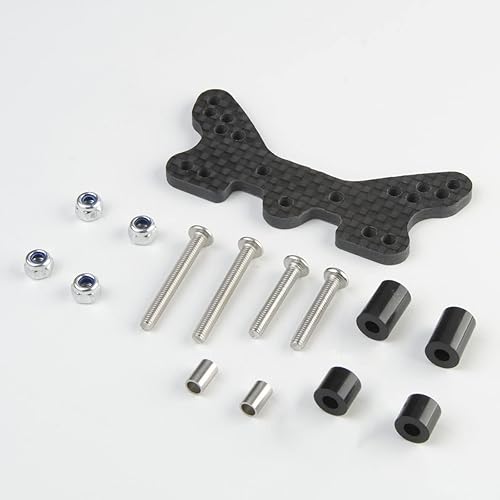 Miniatura 3 de HOBOHY TT-02B carbono amortiguador delantero estancia para Tamiya RC coche TT02B chasis actualizaciones reemplazar piezas #54556