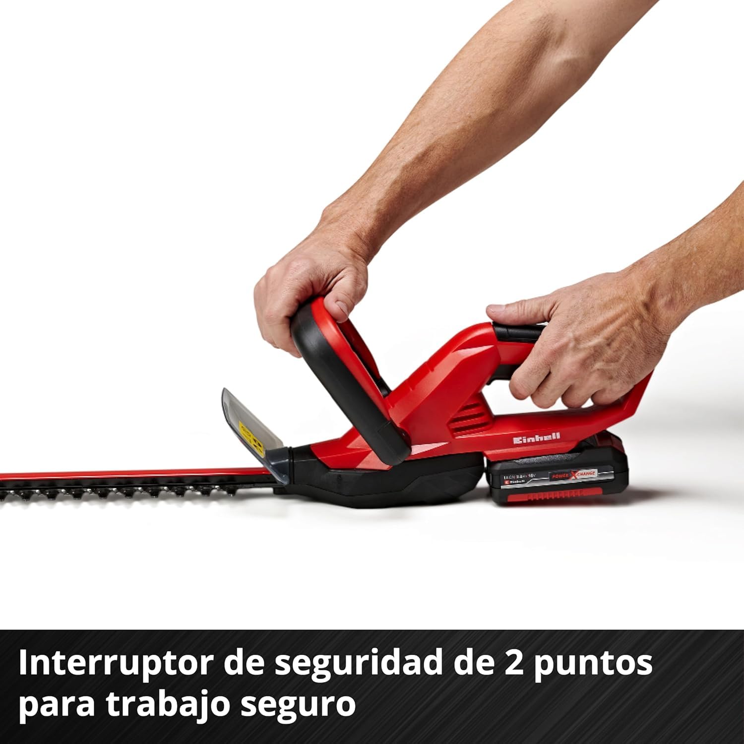 Einhell Cortasetos con batería GC-CH 1846 Li-Solo Power X-Change (18 V, 46 cm de Longitud de Corte, 15 mm Distancia Entre Dientes, Mango ergonómico, sín batería)