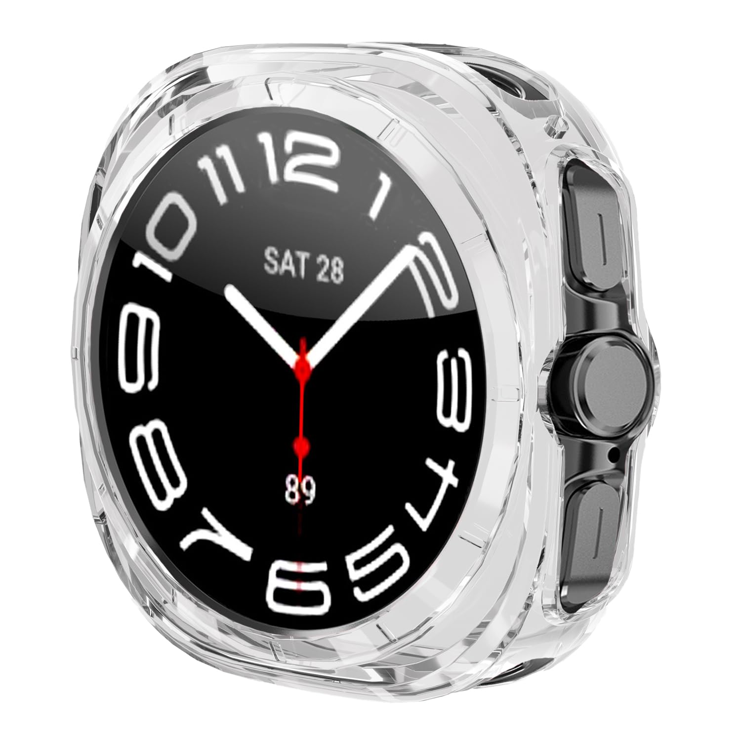 Compatible with Galaxy Watch Ultra 47mm (2025/2024) Bumper Case Soft TPU Protective Case for Samsung Galaxy Watch Ultra 47mm (Clear)