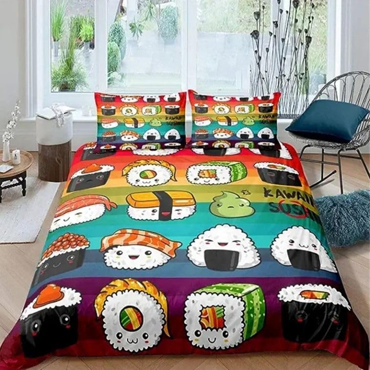 Housse de couette 90x190 enfant microfibre 110g/㎡ lit 1 place avec taie d'oreiller