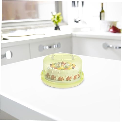 Miniatura 4 de Contenedor redondo de almacenamiento para tartas con tapa y asa, recipientes para pasteles para tartas de 8 pulgadas, cubierta de plástico para