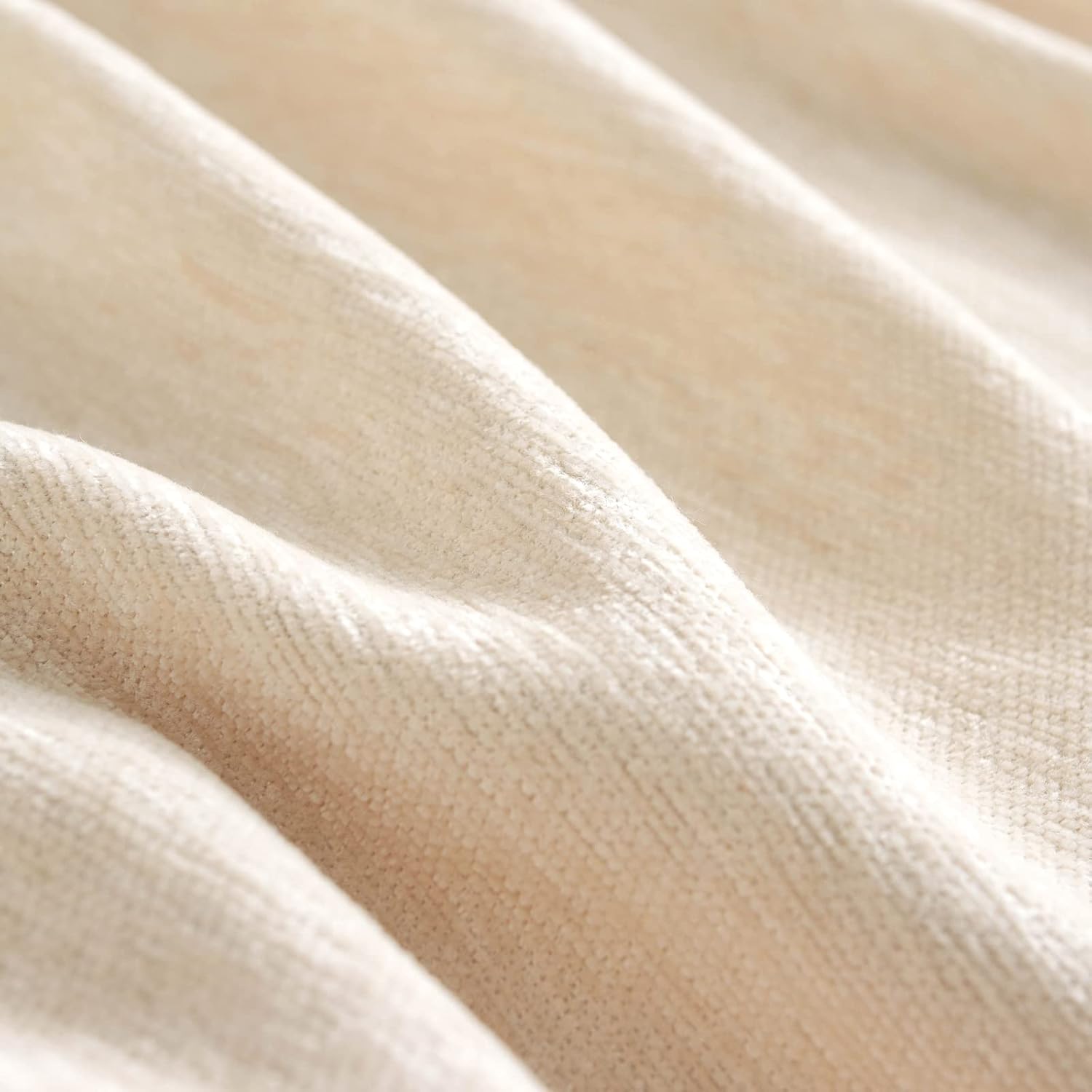 2 Pieces Chenille Cushion Cover, Without Cushion Inner Pads, Used to Match The Same Sofa Throw Blanket (Beige, 45 x 45cm x 2 Pieces)