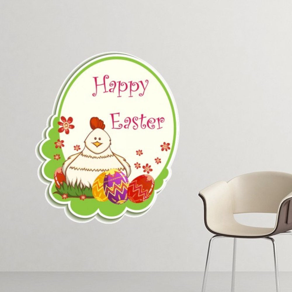 Papier peint DIY Pâques autocollant mural amovible et sticker religieux