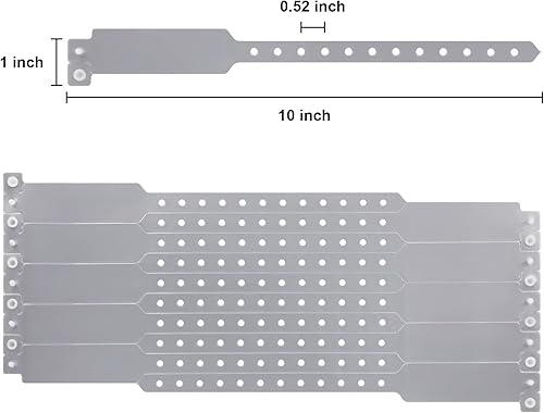 Miniatura 2 de 100 pulseras de vinilo de colores, impermeables, pulseras de seguridad, pulseras de eventos para bares, clubes, festivales, reuniones de música,