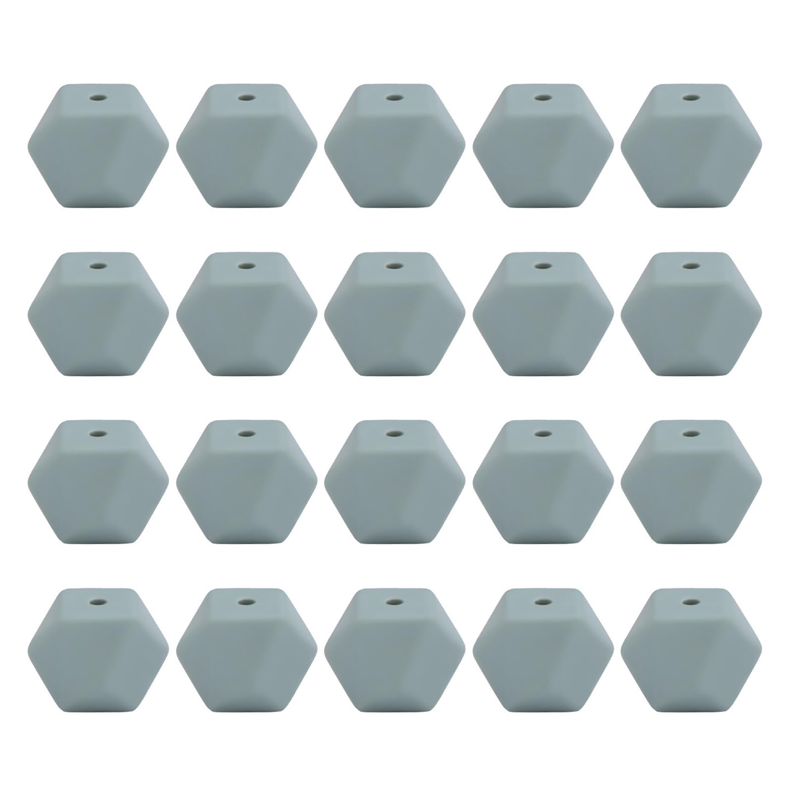 Buxuaaaa Dark Greenish Gray 20Pcs Geometric Craft Beads Polyhedron Faceted Resin Bead Octagonal Beads 14Mm Spacer For Making Jewelry Making Supplies