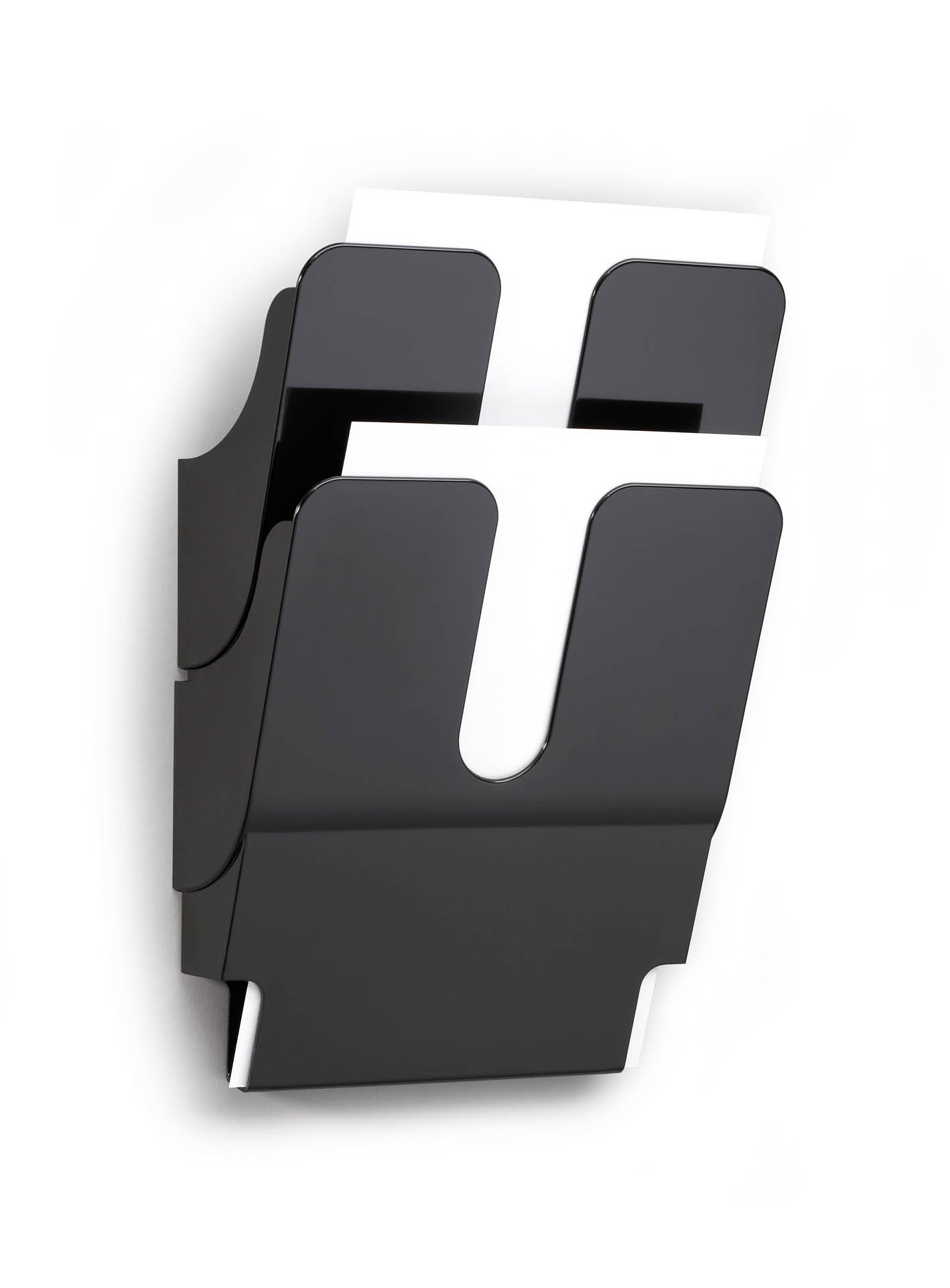 Durable FlexiPlus 2 1709008060 Literature Holder with 2 Compartments A4 Portrait - Black