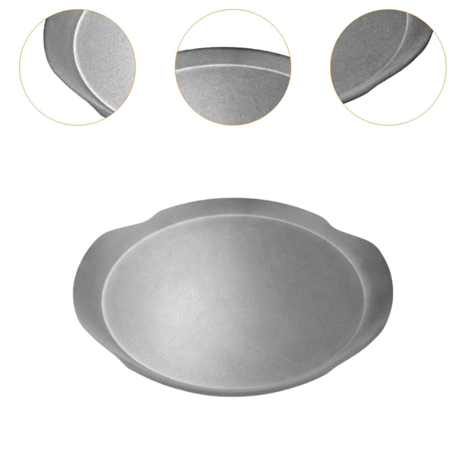 Qianly Stainless Steel Dinner Plate Salad Plate Food Snack Cake Plate Appetizer Plates for Kitchen Cafe Gathering Event Anniversary, C