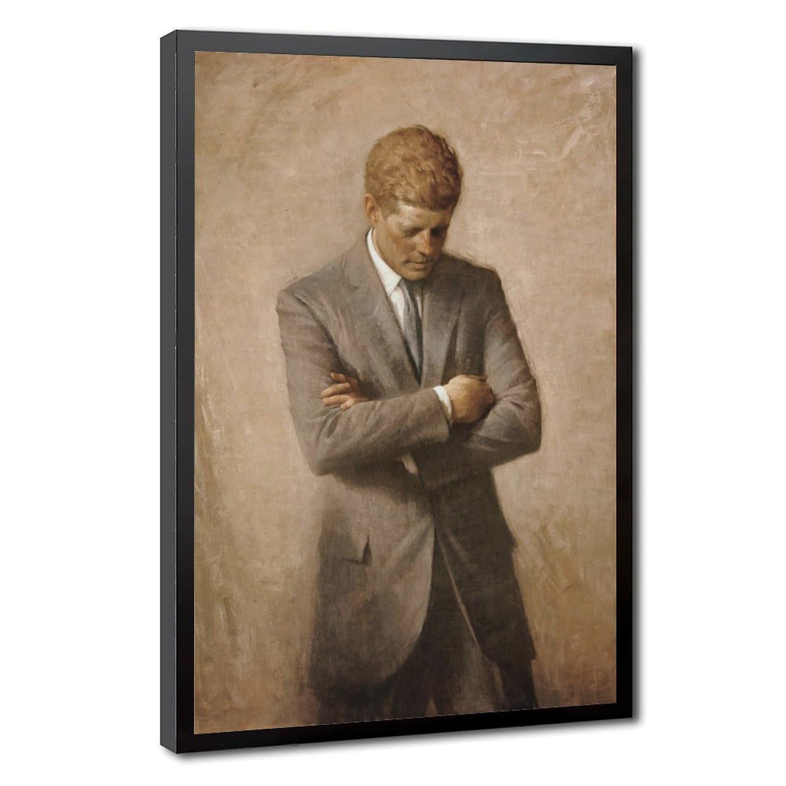 Portrait de JFK impression sur toile déco de bureau 30x45 cm - 8