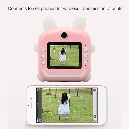 Miniatura 8 de Cámara de impresión instantánea para niños, bonita cámara digital de 24 MP con impresión térmica multizoom con interesantes marcos de fotos, regalos