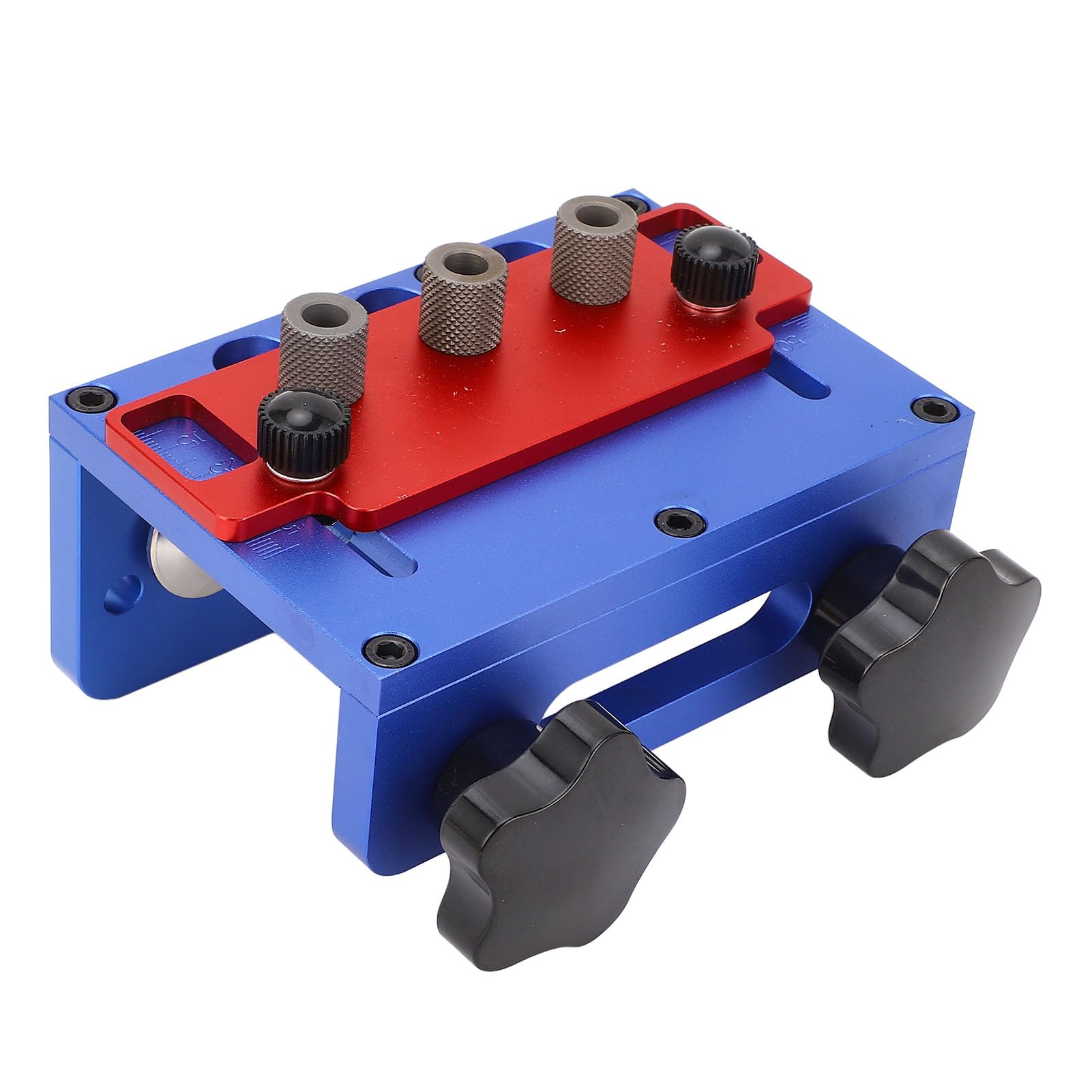 SIXRUN Guida per Foratura per Fori per Tasselli in Legno Kit di Maschere per Camma per Tasselli in Lega di Alluminio 8mm 10mm 15mm per Riparazione di Mobili Guida per Foratura per Posizione di