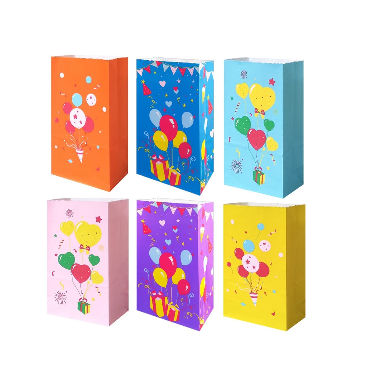 30 Sacchetti Carta Con Palloncini + 60 Adesivi - Per Feste E Regali - Foto 3