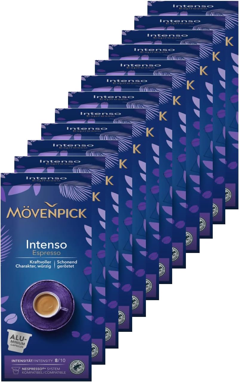 MOVENPICK INTENSO coffee capsules compatible with Nespresso machines