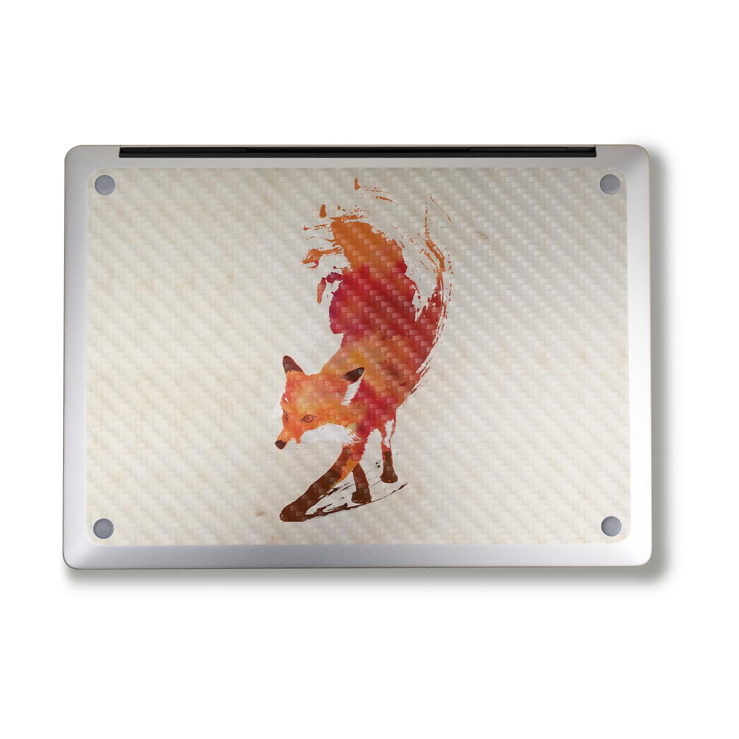 Carbon Fiber Laptop Skin Compatible with Alienware M18 R2 (2024) - Vulpes Fox - Premium 3M Vinyl Protective Wrap Decal Cover - Easy to Apply | Crafted in The USA by MightySkins