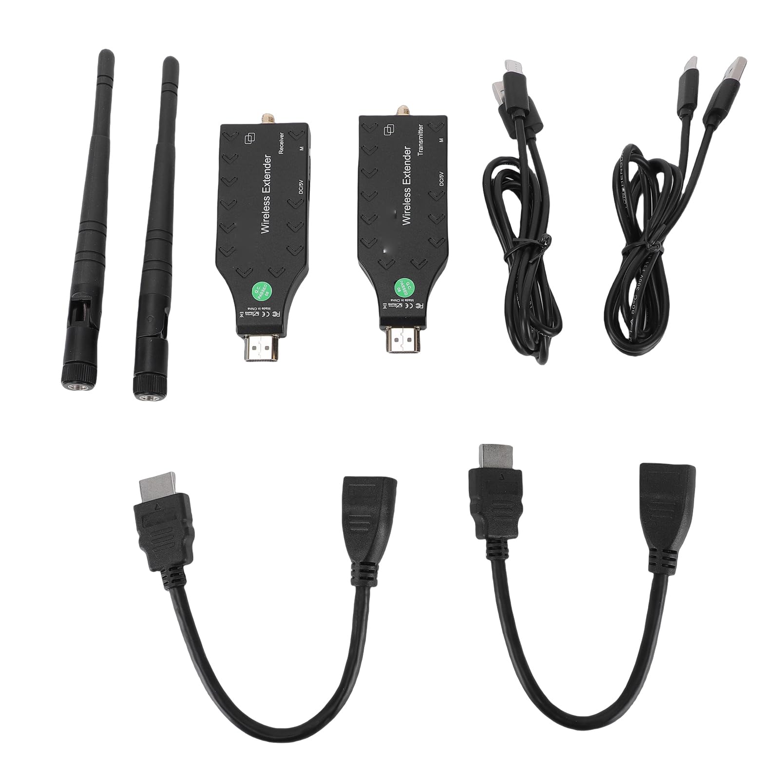 Bezprzewodowy Nadajnik i Odbiornik HDMI o Dużym Zasięgu 492 Stóp, Dwuzakresowy Zestaw Przedłużacza Wideo 5G/2,4G 1080P, Adapter Screen Mirroring do Laptopa PC do Projektora