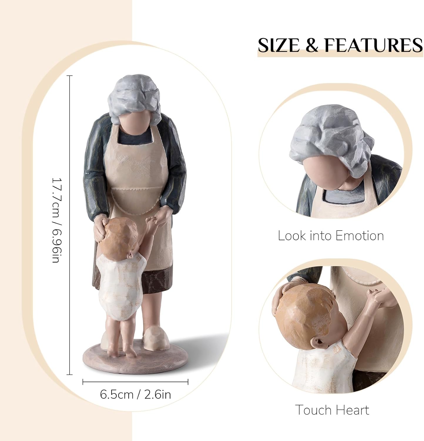 Great Grandma Gifts for Birthday: Hand-Painted Grandmother Grandchild Figurines Sculpture - First Time Grandmas Gift for Christmas Mothers Day - Image 5