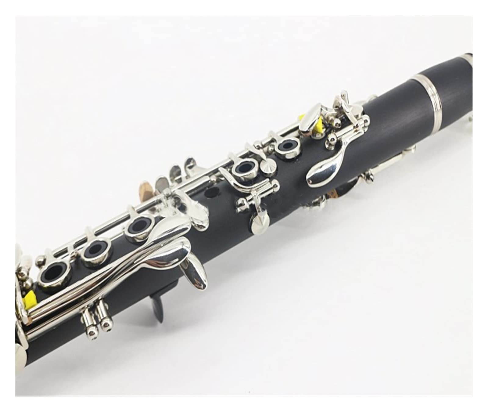 Professional Klarinette 17 Tasten Klarinette Bakelit Oder Ebenholz Korpus Sliver Keys Musikinstrument Mit Zubehör (Color : Ebony Wood)