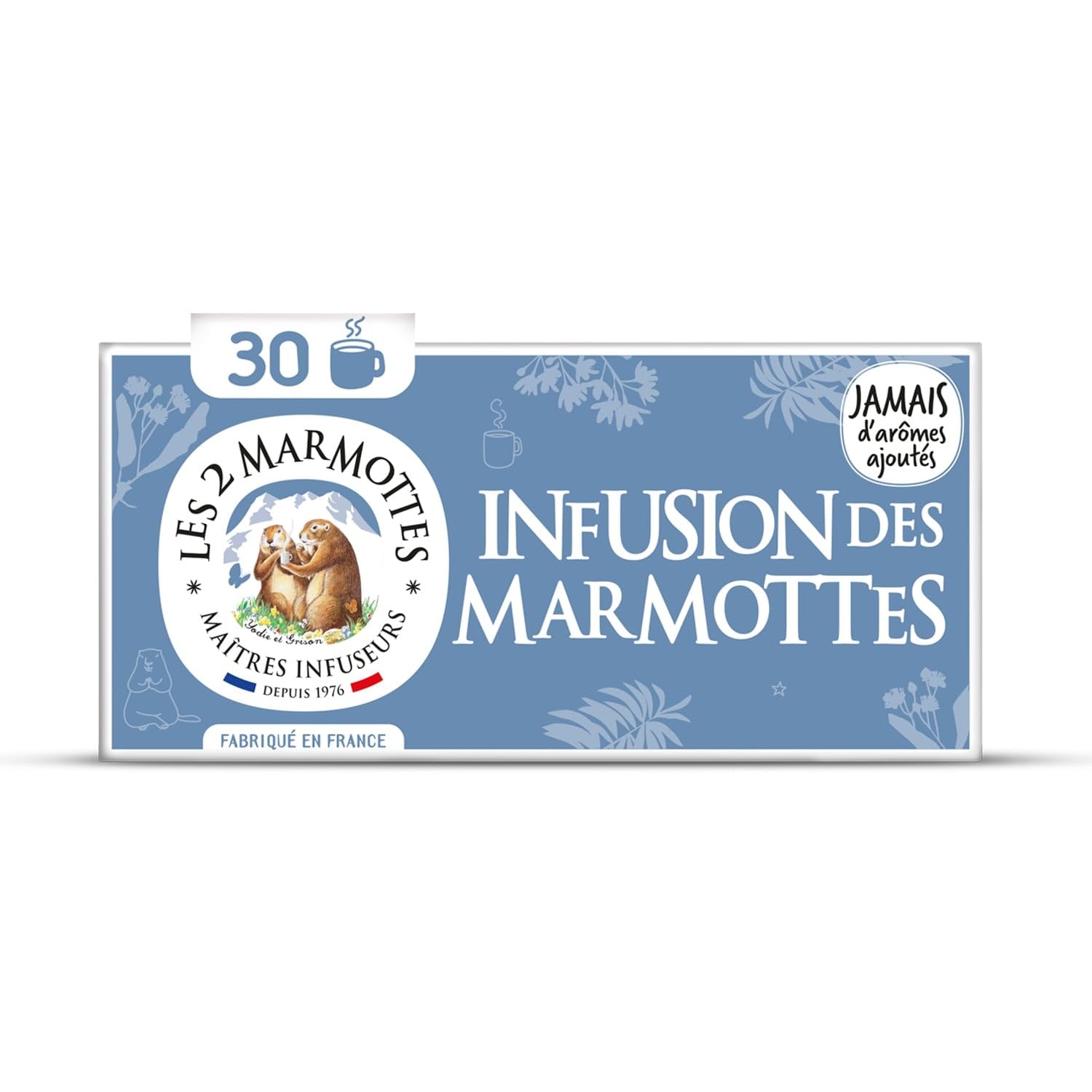 LES 2 MARMOTTES Infusion Des Marmottes - Tisane Calmante et Relaxante - Tilleul, Verveine, Camomille - Boîte de 30 Sachets Individuels - 1,38 kg - Fabriqué en France - Lot de 3