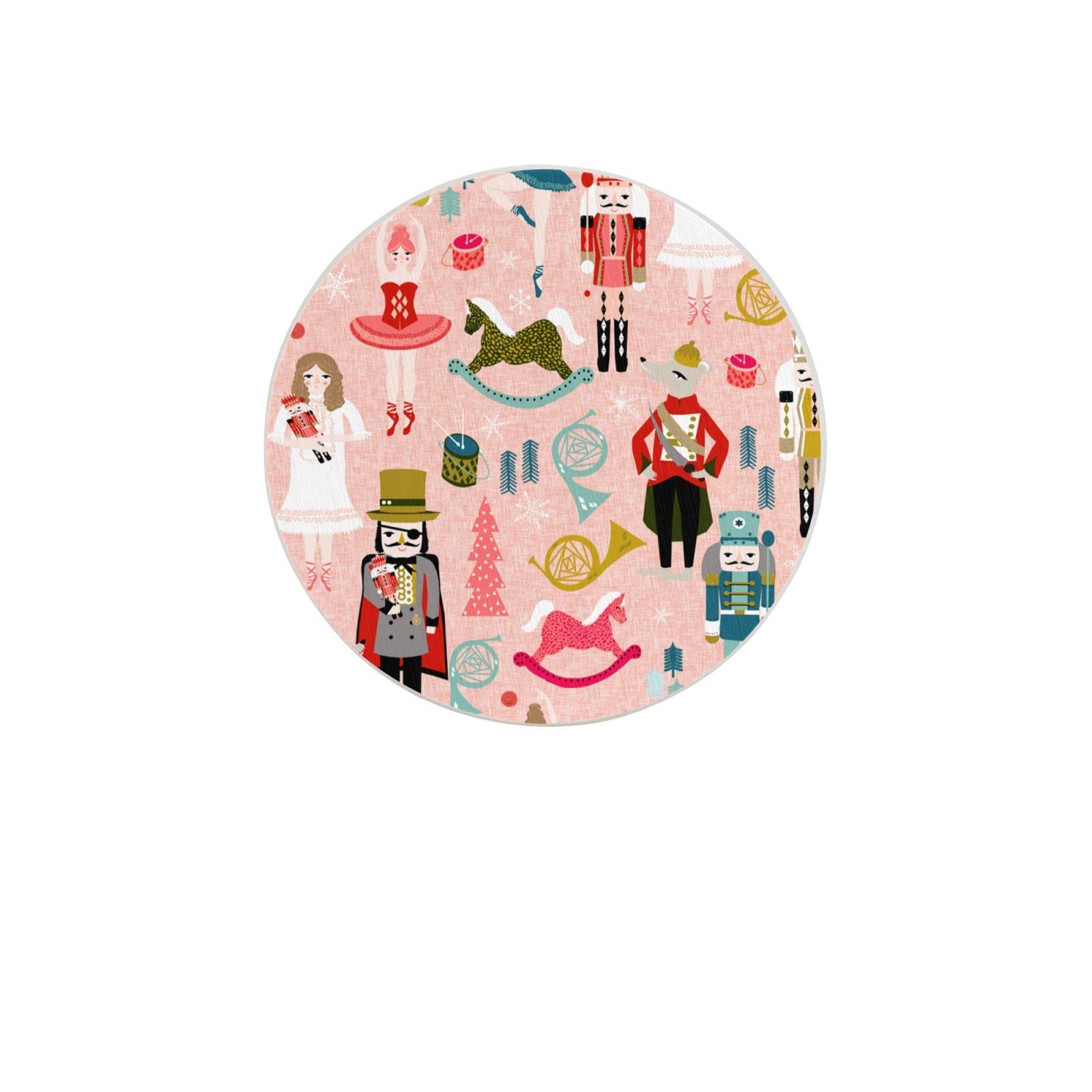 Nutcracker Six Piece Drink Coaster for Tabletop Protection Place Mats for Home Decor