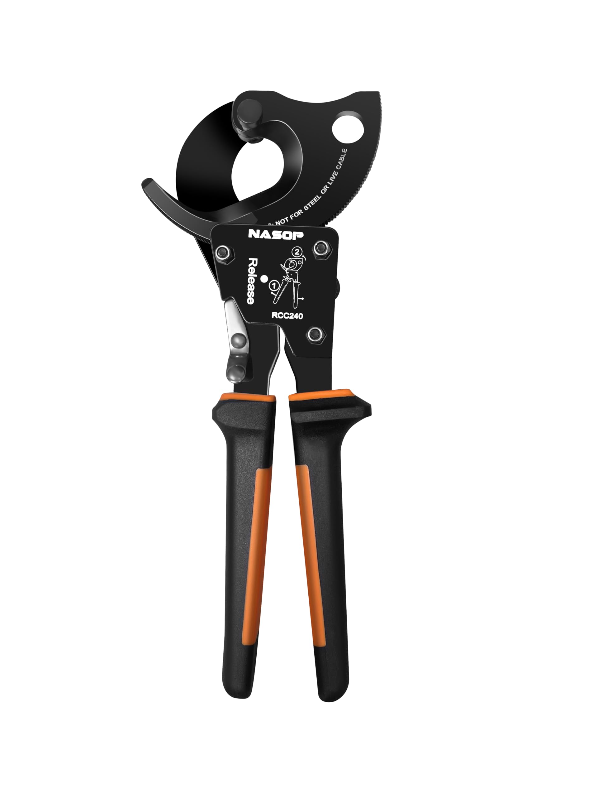Nasop Compact Heavy Duty Ratcheting Cable Cutter for 300MCM copper 600MCM aluminum (240mm2)