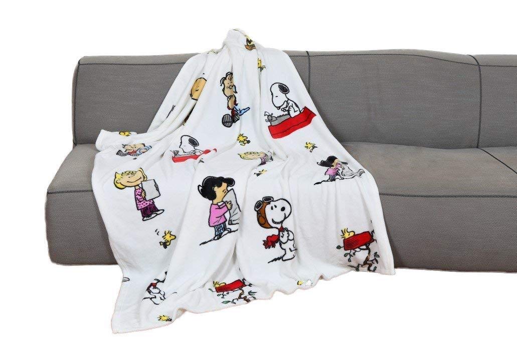 Kanguru Decke Mit Ärmeln – Snoopy Motiv, 180x140 Cm, Flanell-Mikrofaser, Mit Zentraltasche