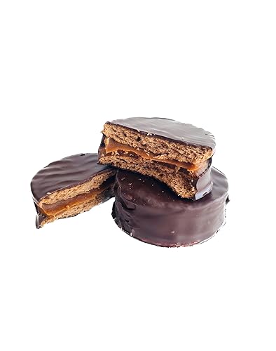 Miniatura 6 de CAJA de ALFAJORES La Goulue con dulce de leche cubierto de chocolate negro. Regalo. Maridaje. Postre Alfajores Argentinos (Caja de 6 Alfajores)