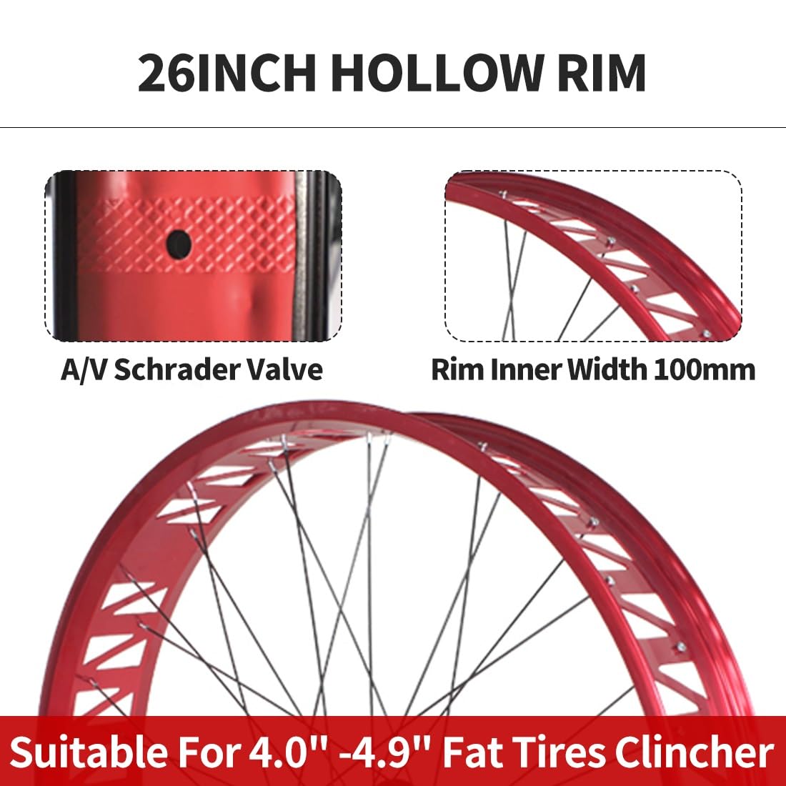 Amazon.co.jp: 26 X 4.0-4.9インチ ファットバイクホイールセット