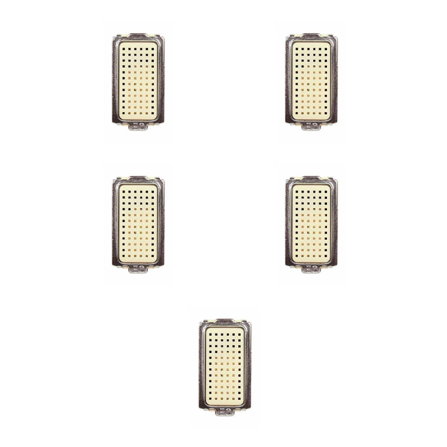 5x Ronzatore 220V 230V, Buzzer, Modulo bianco, Compatibile Con BTicino Magic, frutti, interruttori, pulsanti, deviatori, dimmer, sensori, PIR, buzzer, Per Placche originali e compatibili
