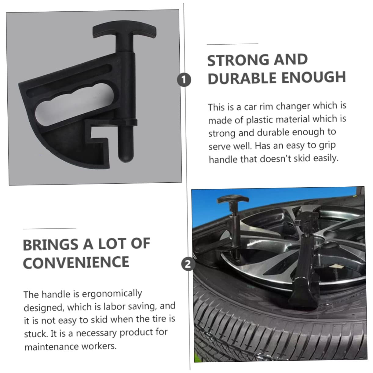 Cabilock 2 Pcs Car Tire Lever Device Rim Changers Bead Clamps for Easy Wheel Changing