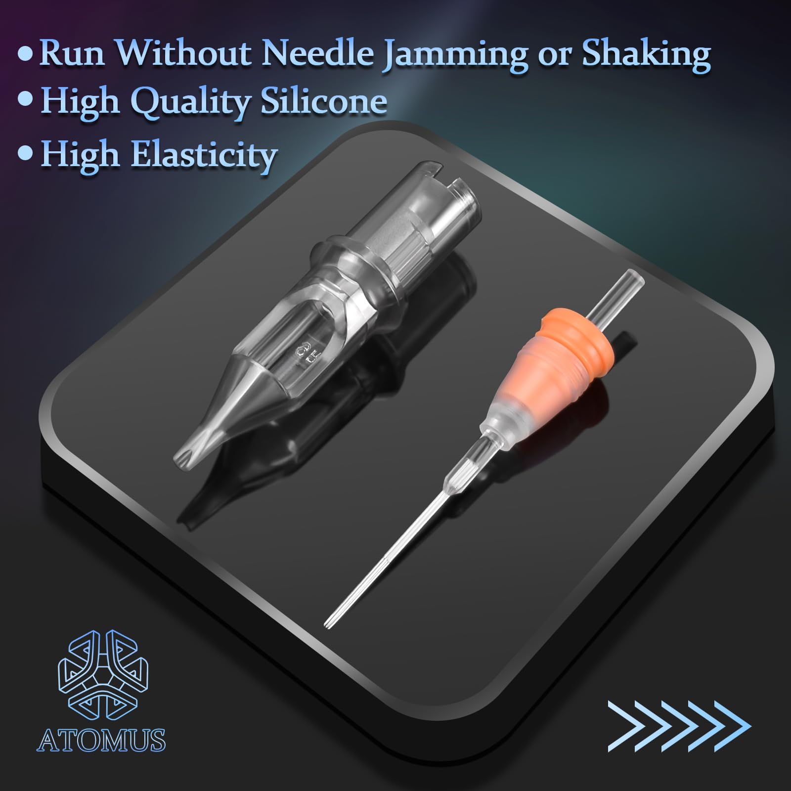 ATOMUS 20pcs Tattoo Cartridge Needles 5pcs 1007RS 9RS 7M1 9M1 Tattoo Needles for Tattoo Gun Pen Shader Pattern with 20pcs Disposable Skull Ink Cups for Pen Rotary Machine Tattoo Supplies - Image 4