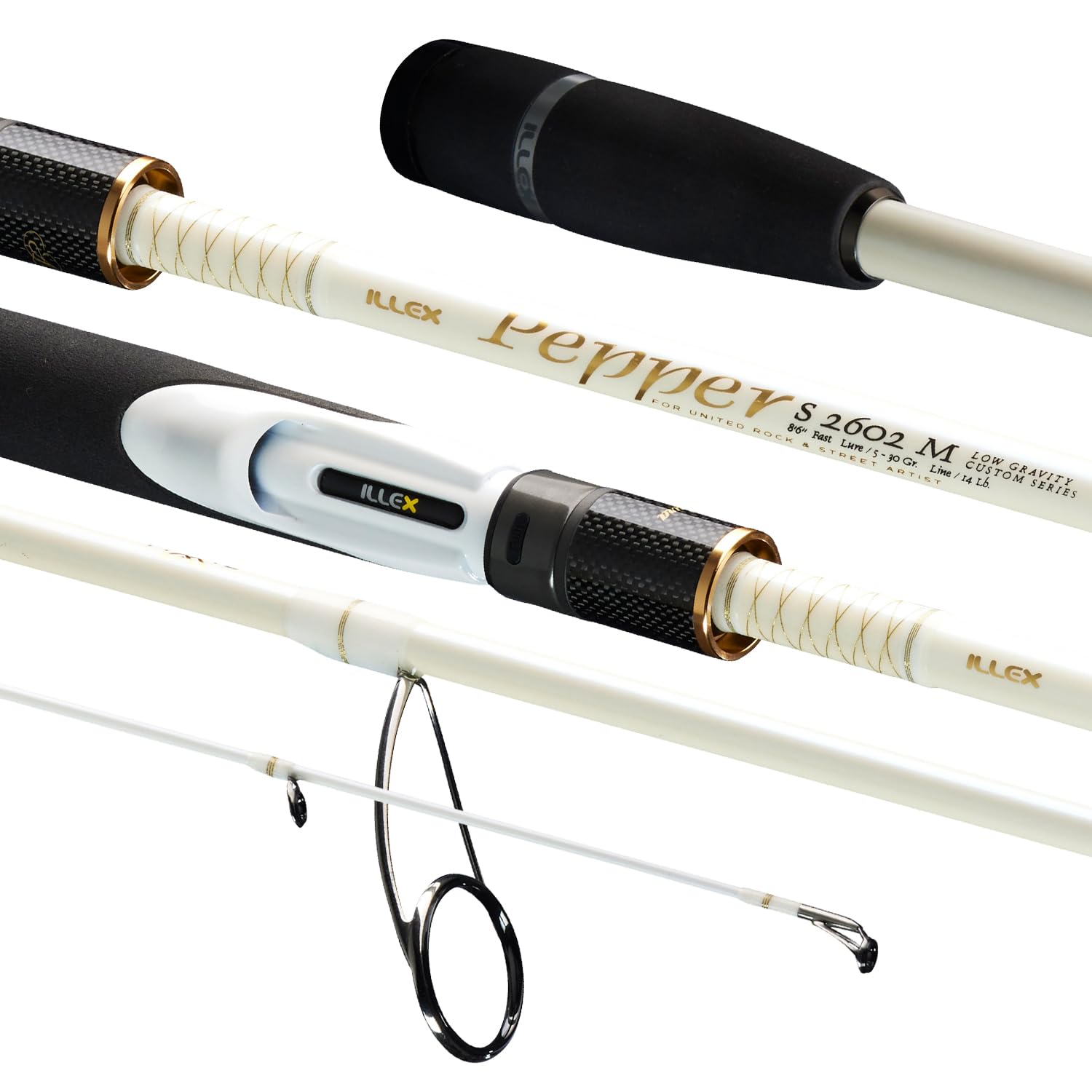Illex Canne Leurres Pepper X5 S 2602 M Silver Bullet - 260.5cm - 142g - P.5-30g - Enc.134cm - 29520