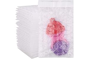 Self-Seal Bubble Bags: 100Pack Small Out Bubble Pouches 3.15" x 4"