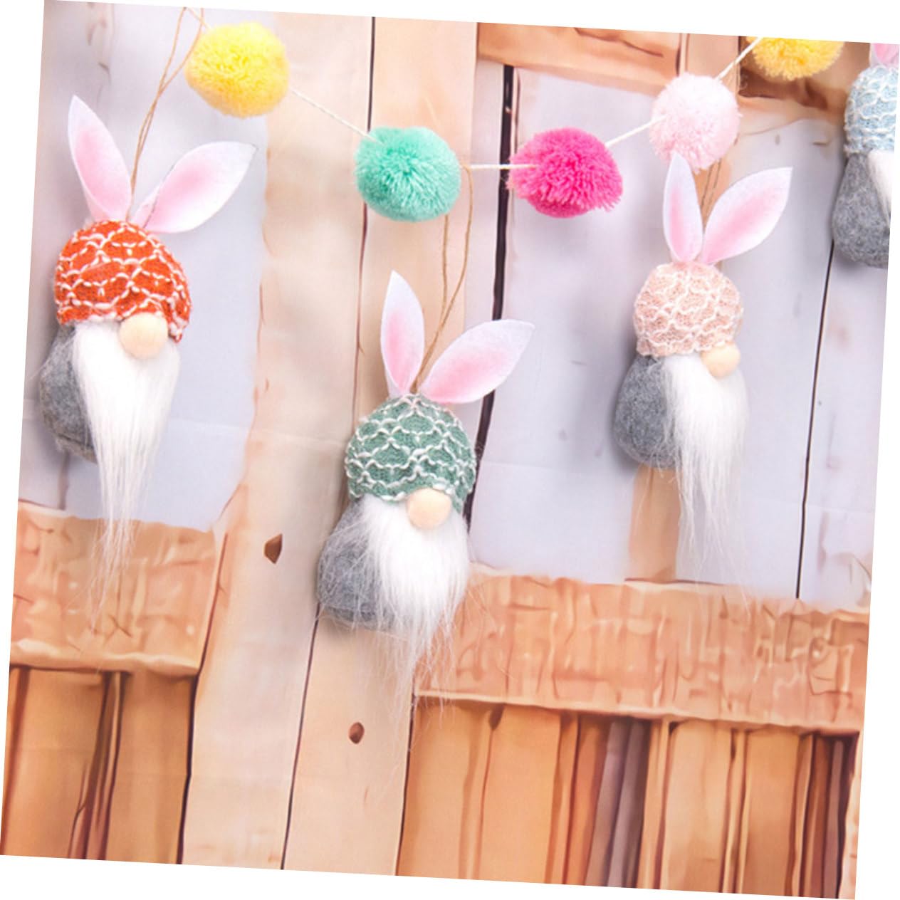 Zerodeko 4 Sätze Osterdekorationen wichtelpuppe Cute Decor Party Decoration osterstreudeko hausdeko Gefälschte Pflanzen künstliche Pflanzen Tassen Osterzwergpuppe Osterparty-Puppe Polyester