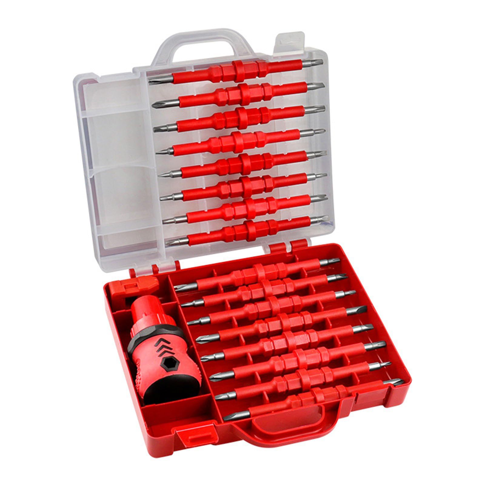 Tsophreniq Ratchet Electrician Screwdriver Set 34 In 1 Screwdriver Tool Kits Electrical Multifunctional Interchangeable Tip Electrician Tool