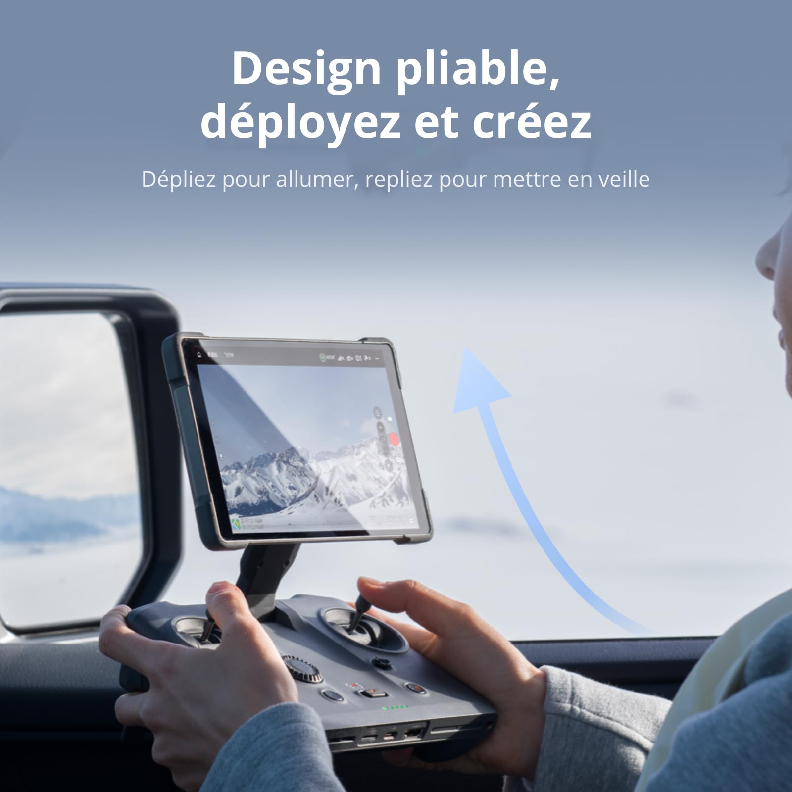 Radiocommande DJI RC Pro 2, écran Rotatif Haute luminosité de 7 Pouces pour Prises de Vue Verticales, manettes Pliables, Micro intégré, Compatible avec Mavic 4 Pro et Plus Encore