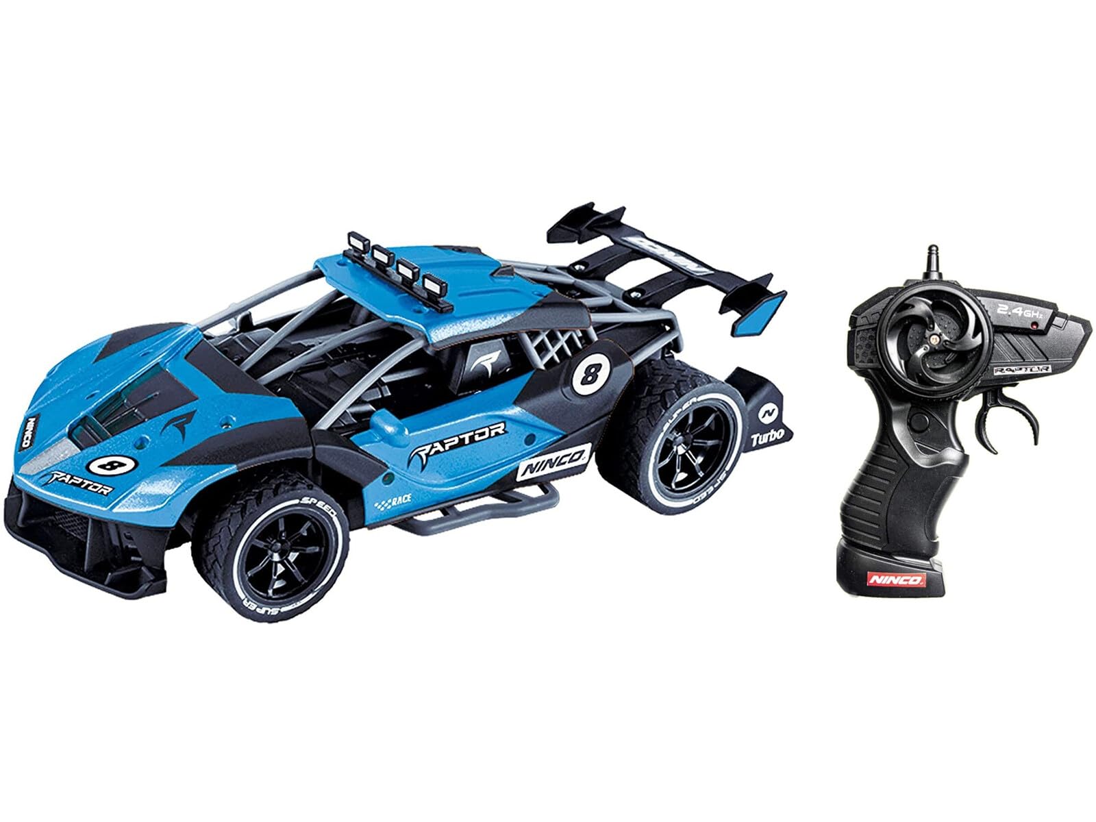 Ninco NincoRacers Raptor NH93166 sterowanie radiem, skala 1/16, akumulator i ładowarka wchodzą w zakres dostawy, 2,4 GHz, 6 lat, niebieski