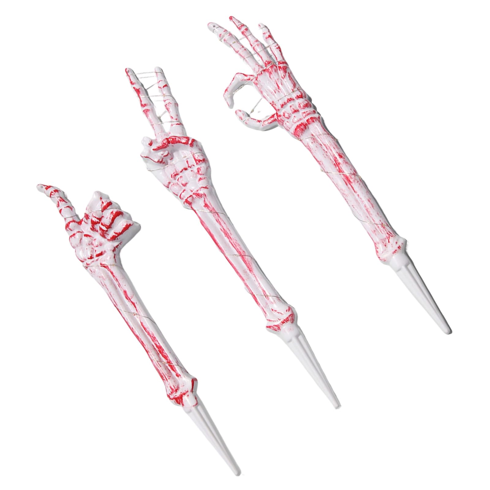 Shntig Lighted Up LED Skeleton Hand Yard Stakes Halloween Garden Decoration for Outdoor Garden Yard Porch Festival Decoration Halloween Accessories