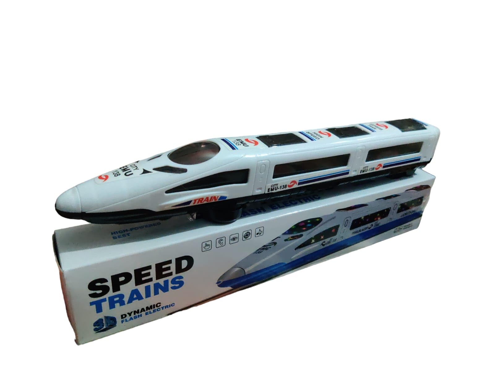 DP COLLECTION High-Speed Bullet Train - High Speed 3D Dynamic Flash Electric Bullet Train Toy for Kids Boys Girls and Toddlers