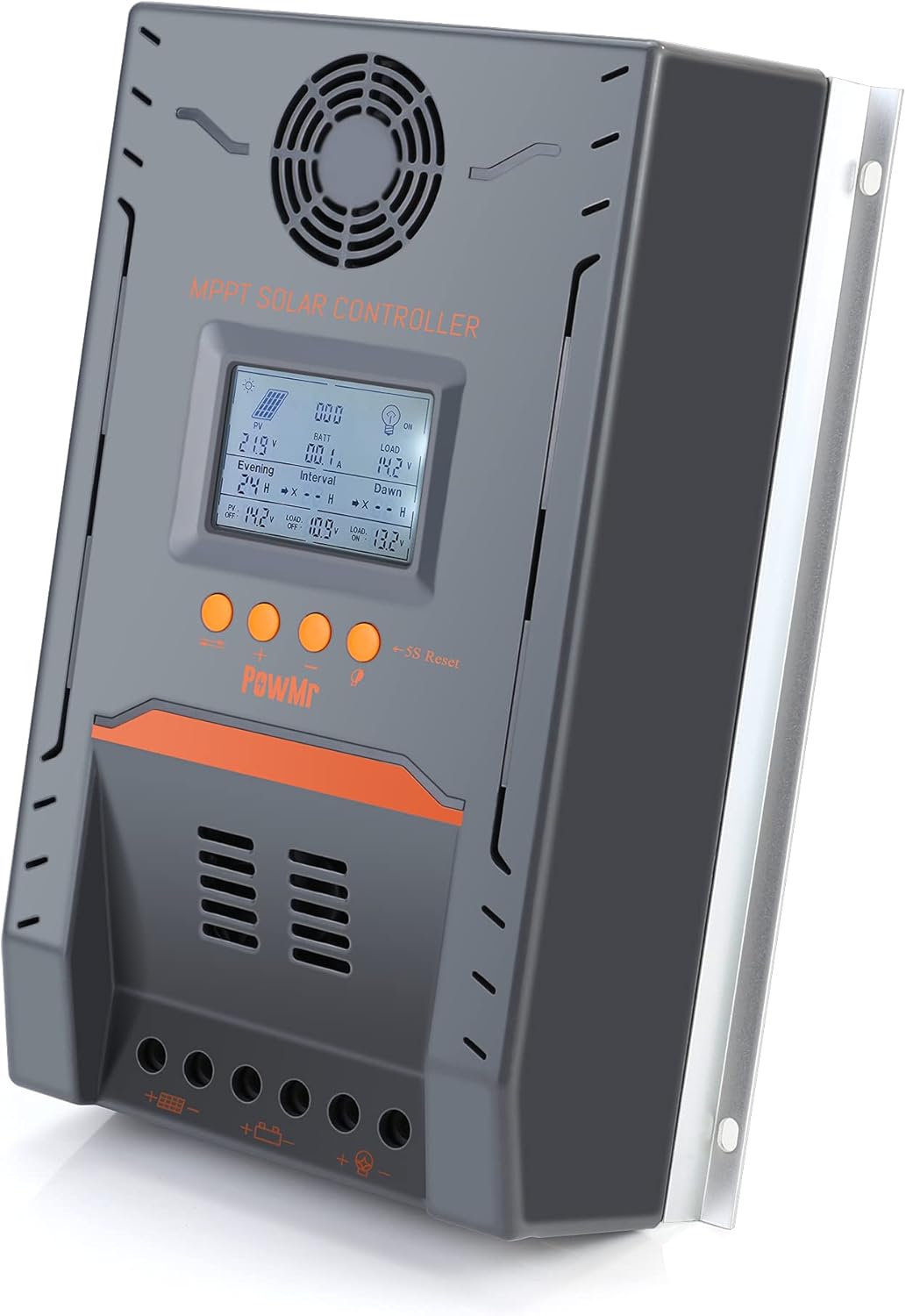 PowMr 100A MPPT Solar Charge Controller 12/24V Auto Max PV 96V USB 0 Layer LCD Display, for Lead Acid Batteries (Sealed, Flooded and Gel) : Patio, Lawn & Garden