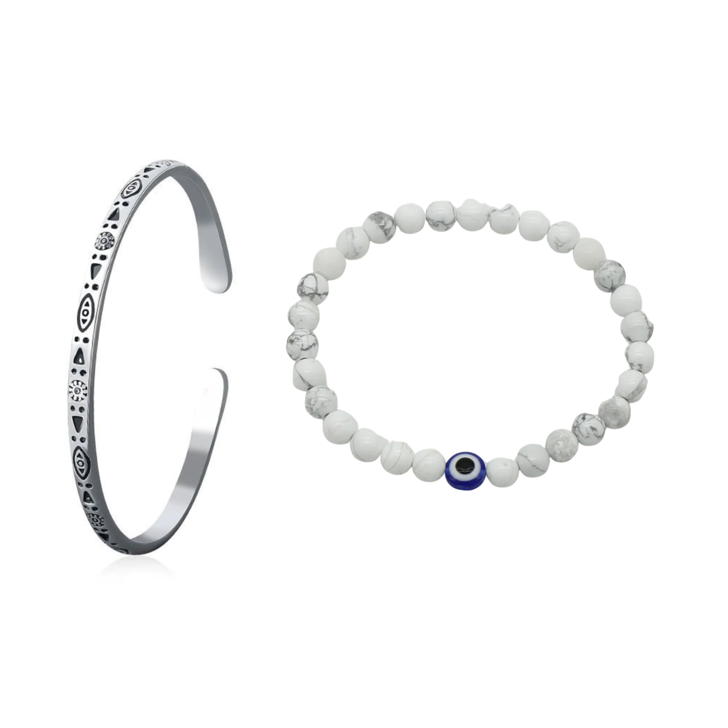 salty alpha Combo of 2 Bracelet for Men - Tarazwa Cuff & Evil eye - Bracelets for Men Stylish | Gift for Diwali, Christmas, Marriage, Birthday-picture-48