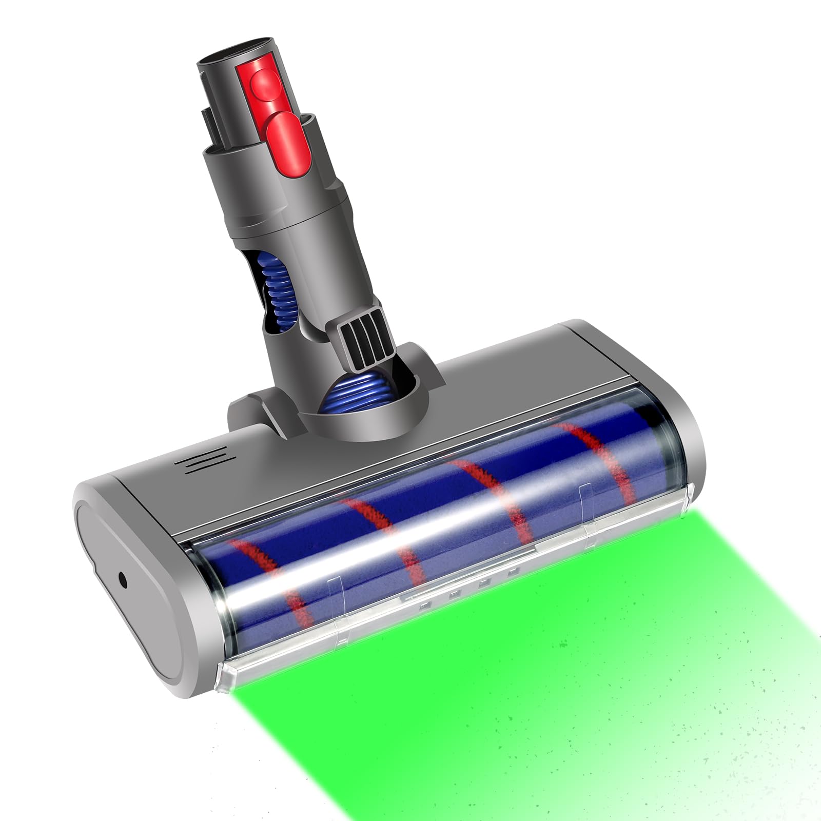Vietora Eud Soft Roller Brush Cleaner Head for Dyson Cordless Vacuum V7/V8/V10/V11/V15 - Attachment with LED Dust Lights, Quick-Release Design for Effortless Hard Floor Cleaning
