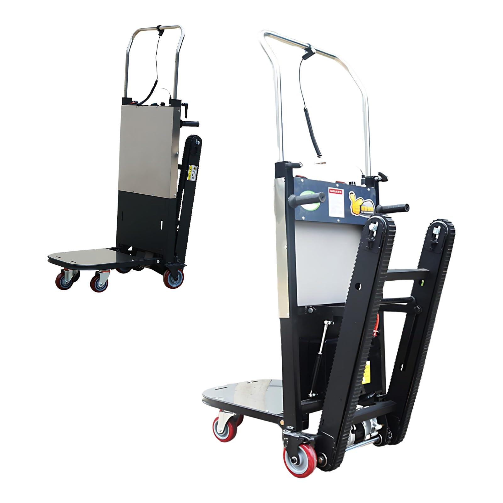 Carrello Trasporto Mobili Elettrico 300kg, Montacarichi Con Cingoli, Pieghevole, Stabile E Facile Da Manovrare per Casa, Ufficio E Magazzino