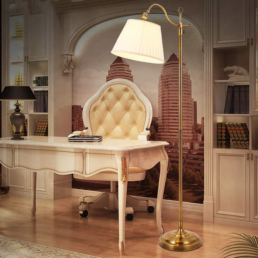 Lanmou Lampada Da Terra A LED Vintage Oro – Dimmerabile Con Telecomando, 12W, E27, Altezza 150cm