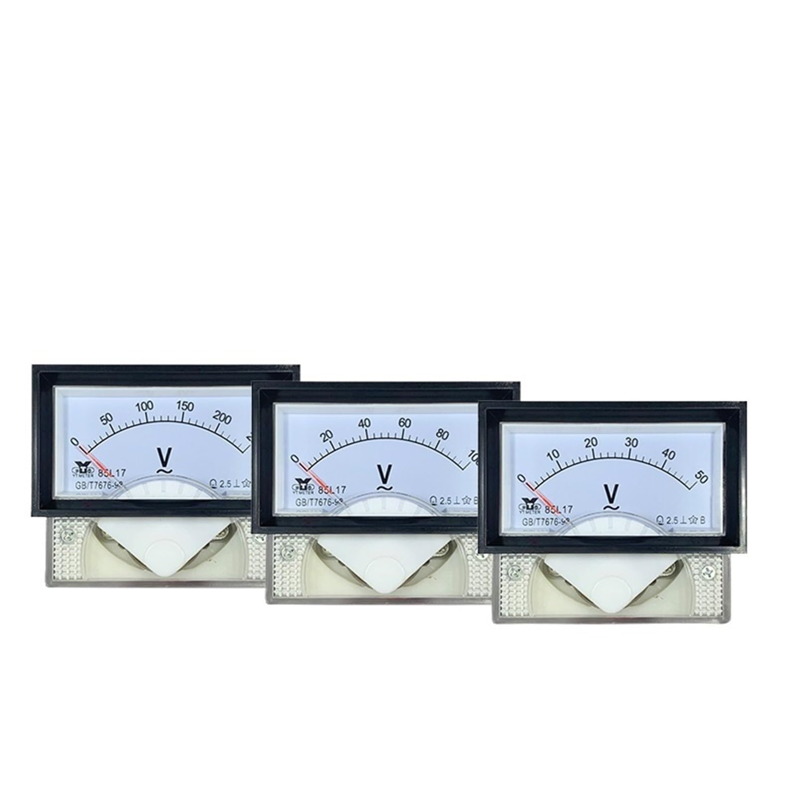 Voltmetro AC 85L17, 5 V, 10 V, 15 V, 20 V, 30 V, 50 V, 100 V, 150 V, 250 V, 300 V, 450 V, 500 V, 600 V, telaio nero, circuito domestico di misurazione (AC 250 V)