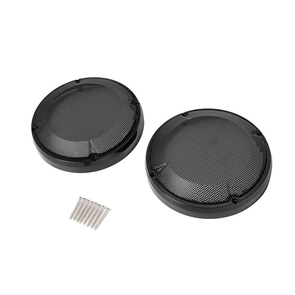 WINALL 6.5" Saddlebag Lid Lower Vented Fairing Speaker Grill Cover for Harley Touring Road King Electra Glide Street Glide 1983-2020. (BLack)