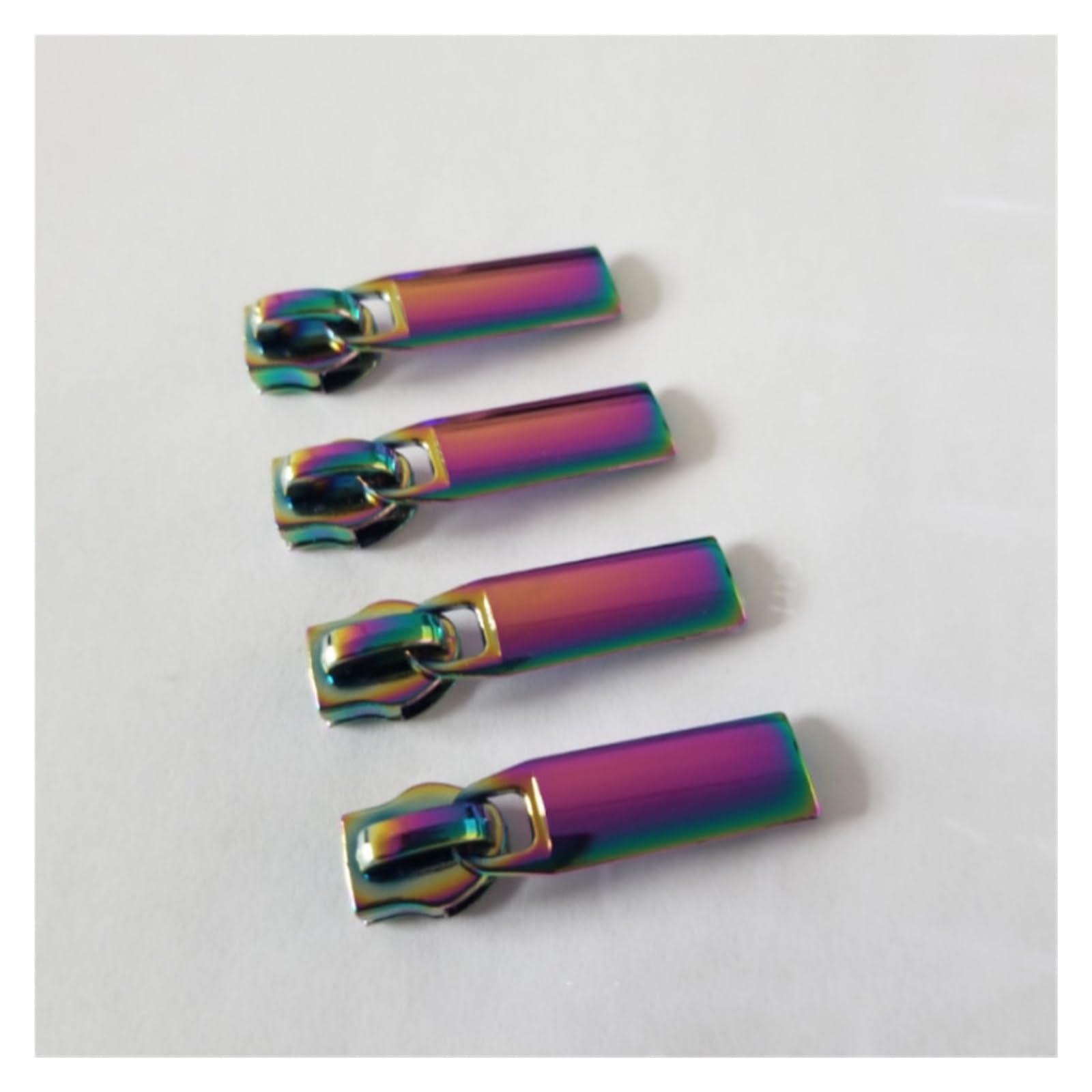 Tiradores de cremallera, 3 piezas 5# Arcoíris Cremallera Nylon Deslizador Tirador Cabezales Deslizadores de Cremallera