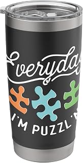 Everyday I'm Puzzl'n - Puzzle Master Puzzler Stainless Steel Insulated Tumbler