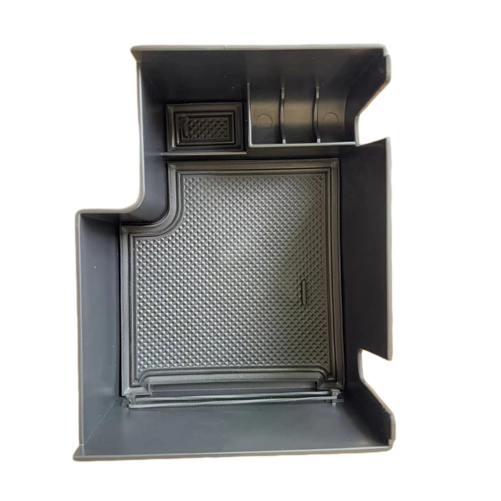 SAMWDK Auto Interior Center Console Armrest Box Storage Tidying Organizer Tray For Kia EV9 2023+ ABS Black Car Accessories Car Interior Panel Trim